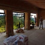 The shrine room in construction